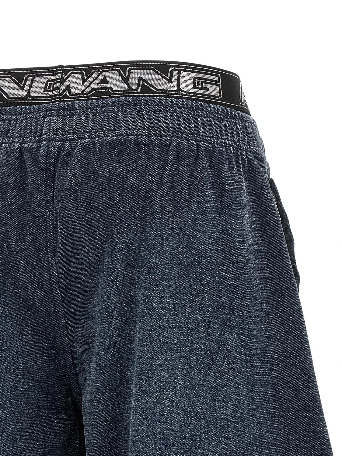 Джинсовые брюки с эластичным поясом Alexander Wang, черный — фото 4