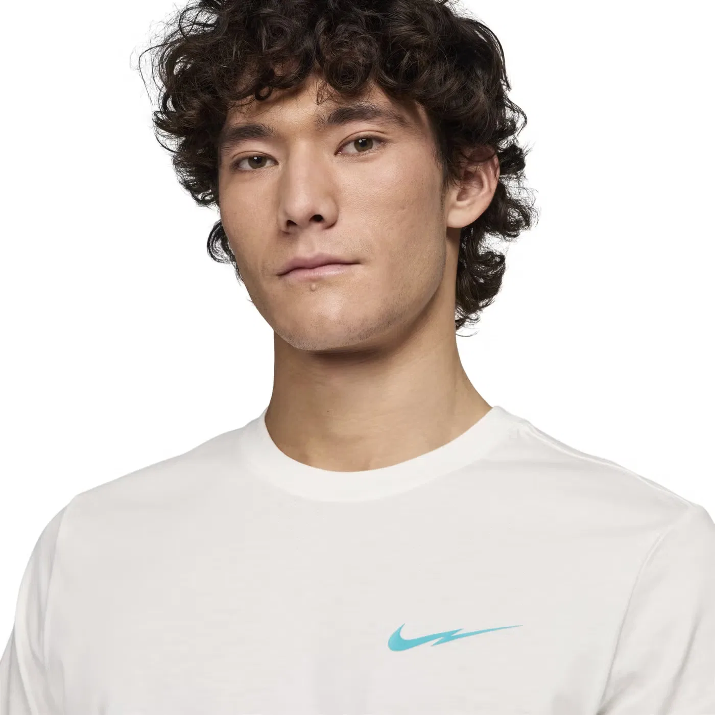Футболка с принтом Swoosh Nike, айвори — фото 2