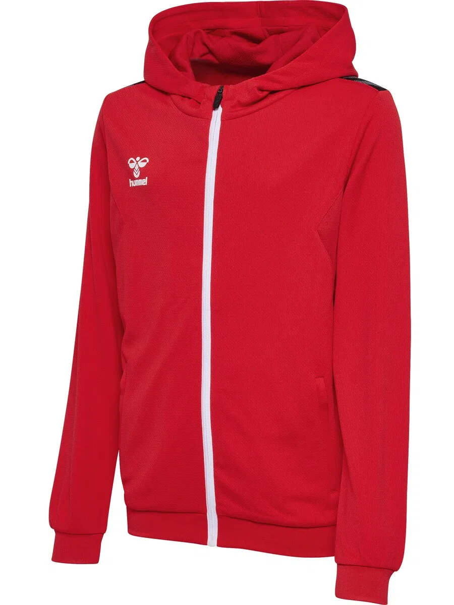 Толстовка на молнии Hummel Athletic 'Authentic Pl' клюквенного цвета — фото 3