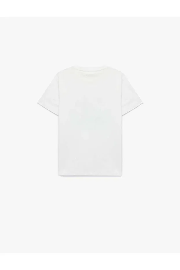 Детская футболка с принтом для мальчиков Koton, White — фото 2