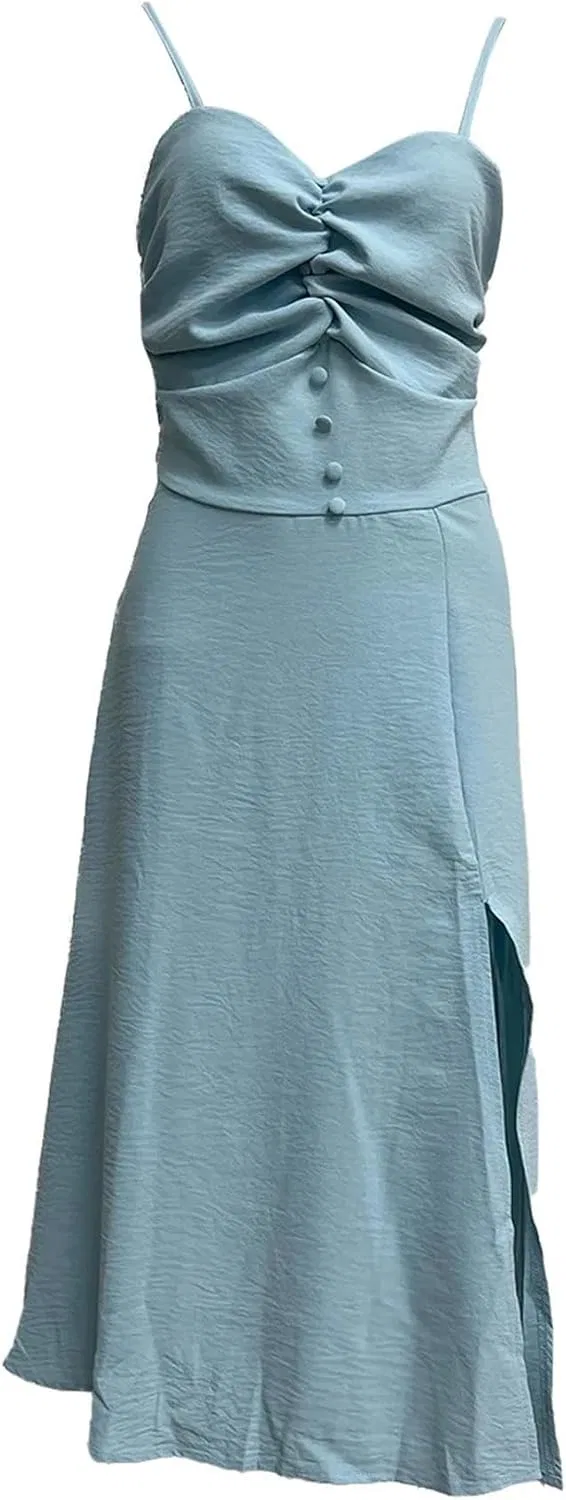 Женское платье миди с открытой спиной Bodycon, Blue