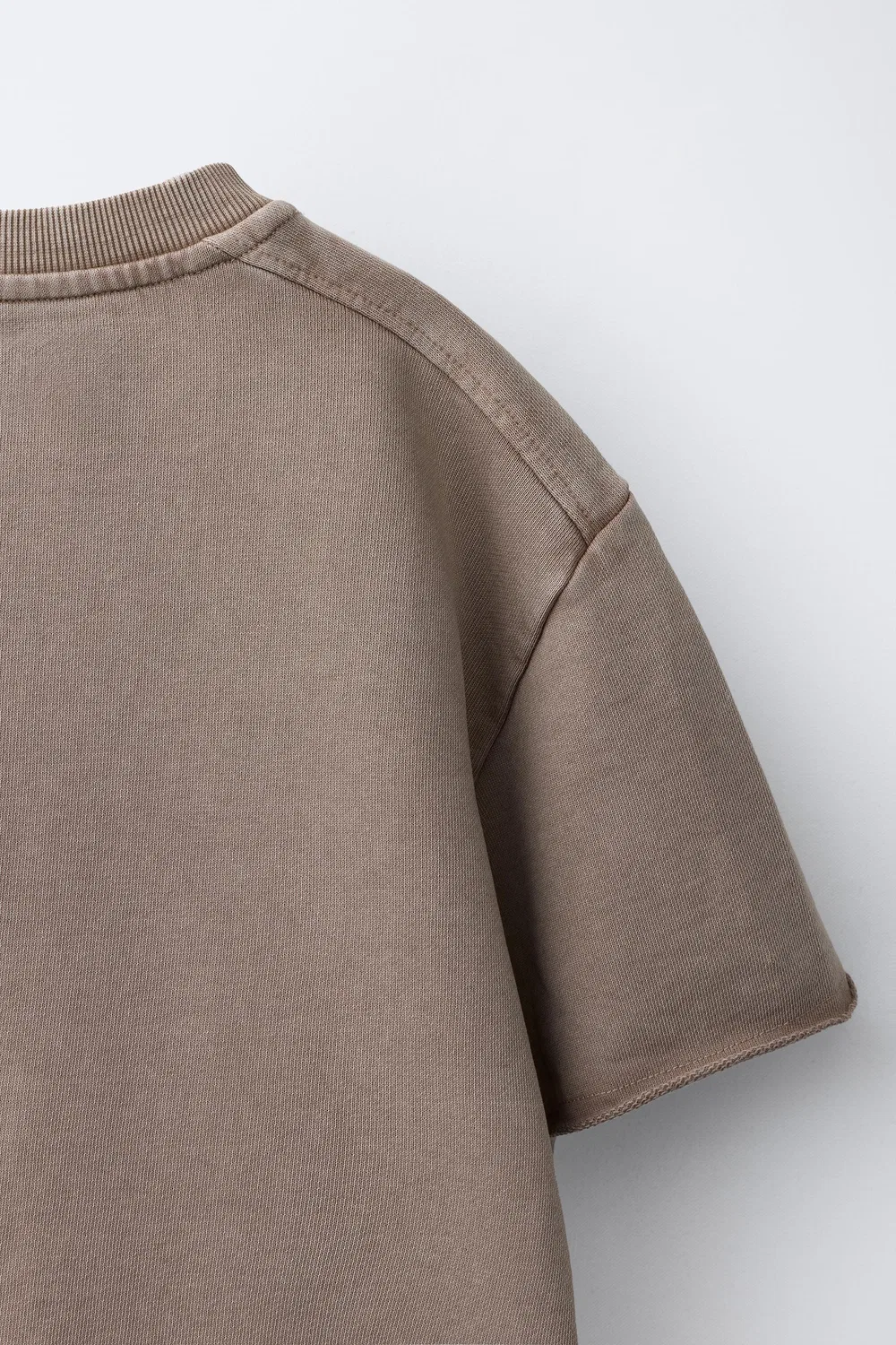 Спортивная футболка с эффектом выцветания ZARA, Russet — фото 4