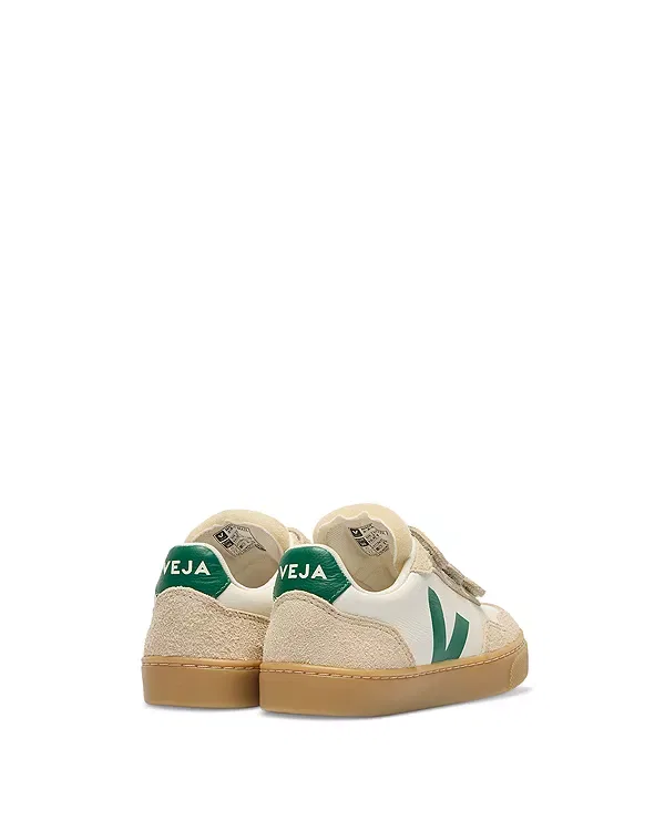 Детские кроссовки для девочек с липучками V-90 Sneakers Veja, Pure Golf Almond — фото 2