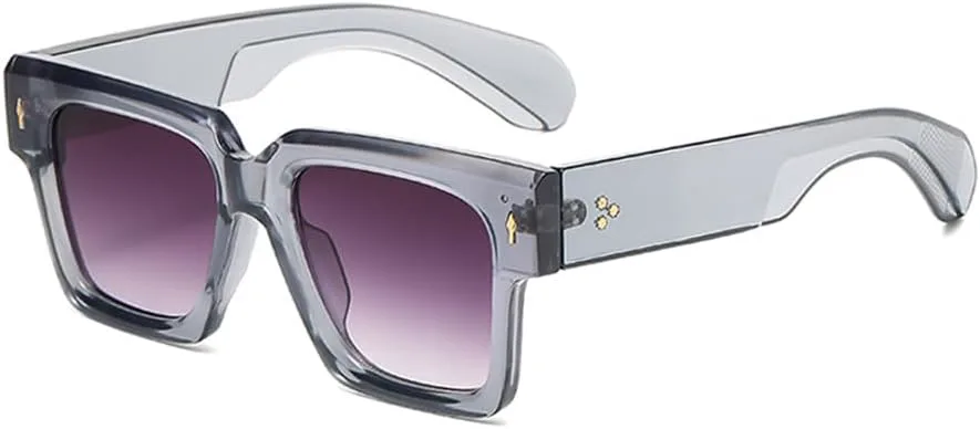 

Ретро-солнцезащитные очки для женщин, металлические очки с рисунком в виде рисовых зерен, в морском стиле, простые очки в крупной оправе KTUCN, Grey Gradient Grey