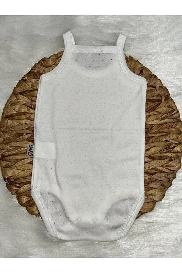 Детское боди для новорожденных с геометрическим принтом Yeka Bebe, Nude Color — фото 2