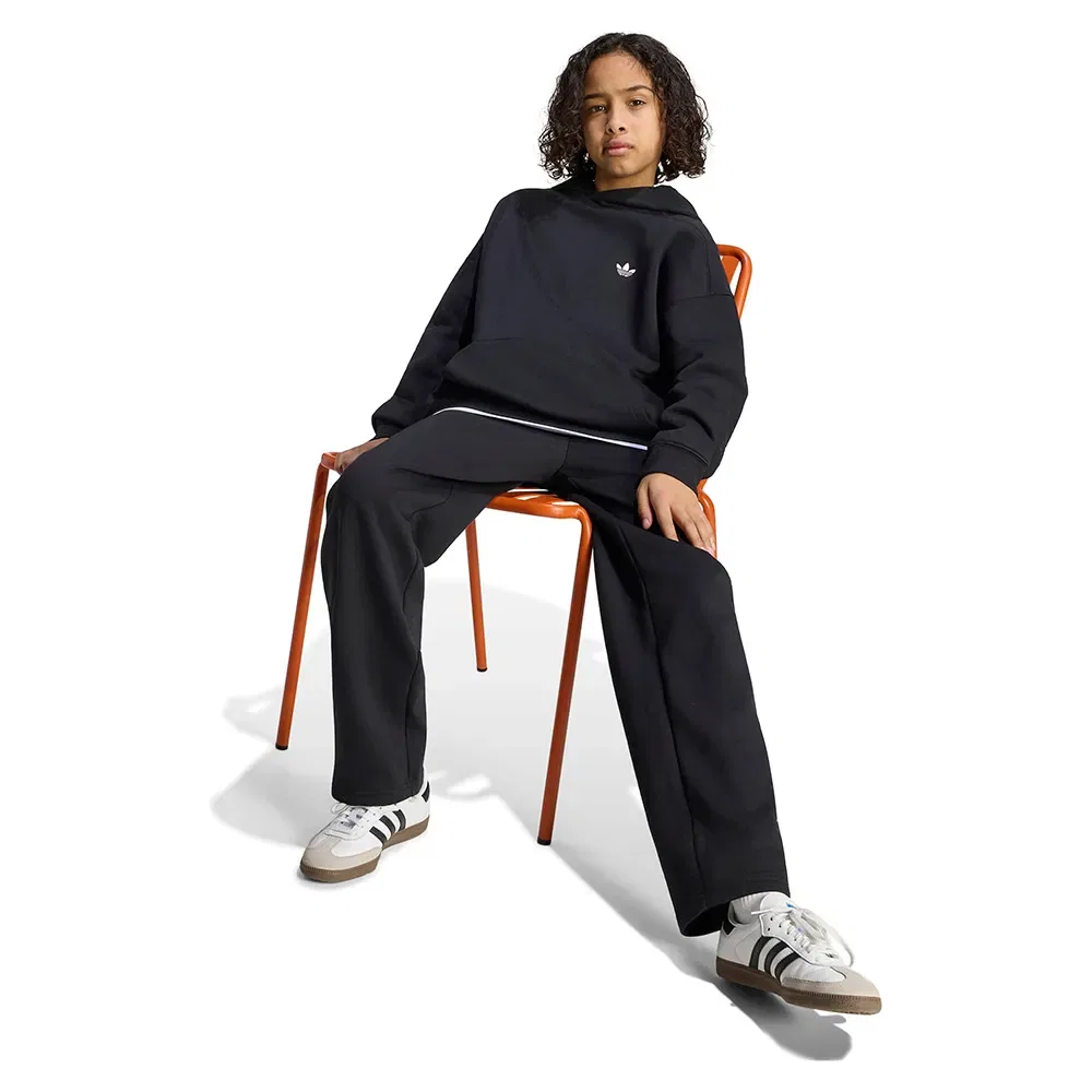 Худи флисовое свободного кроя Adidas Originals, черный — фото 4