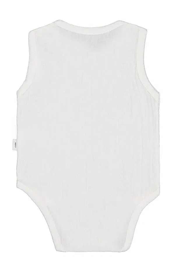 Детское боди-комбинезон для новорожденных с принтом Teddy Bear Printed Civil Baby, Ecru — фото 2