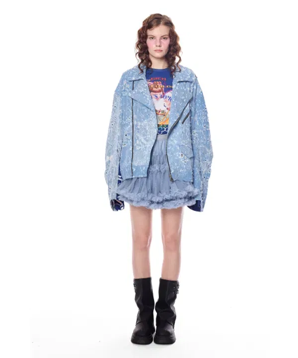 Куртка для малышей, повседневная, Yh baby baking rider jacket, Greedilous, деним — фото 2