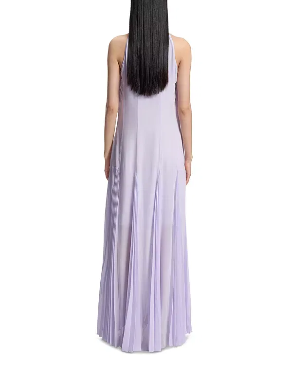 Женское платье-макси с плиссированными вставками Davora Plissé Insert Maxi Dress Boss, Lavendar Tide — фото 4