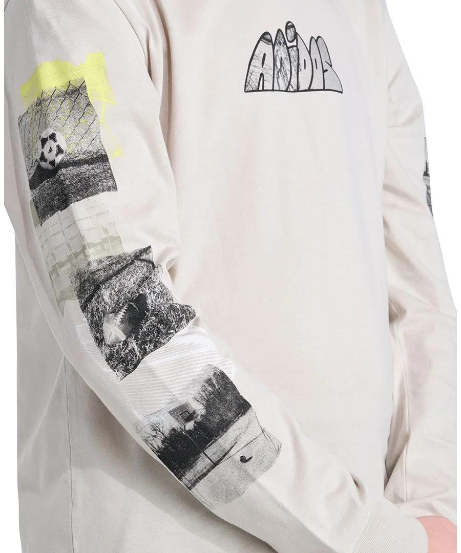 Футболка детская с капюшоном и длинным рукавом, с принтом adidas, Wonder Alumina — фото 4