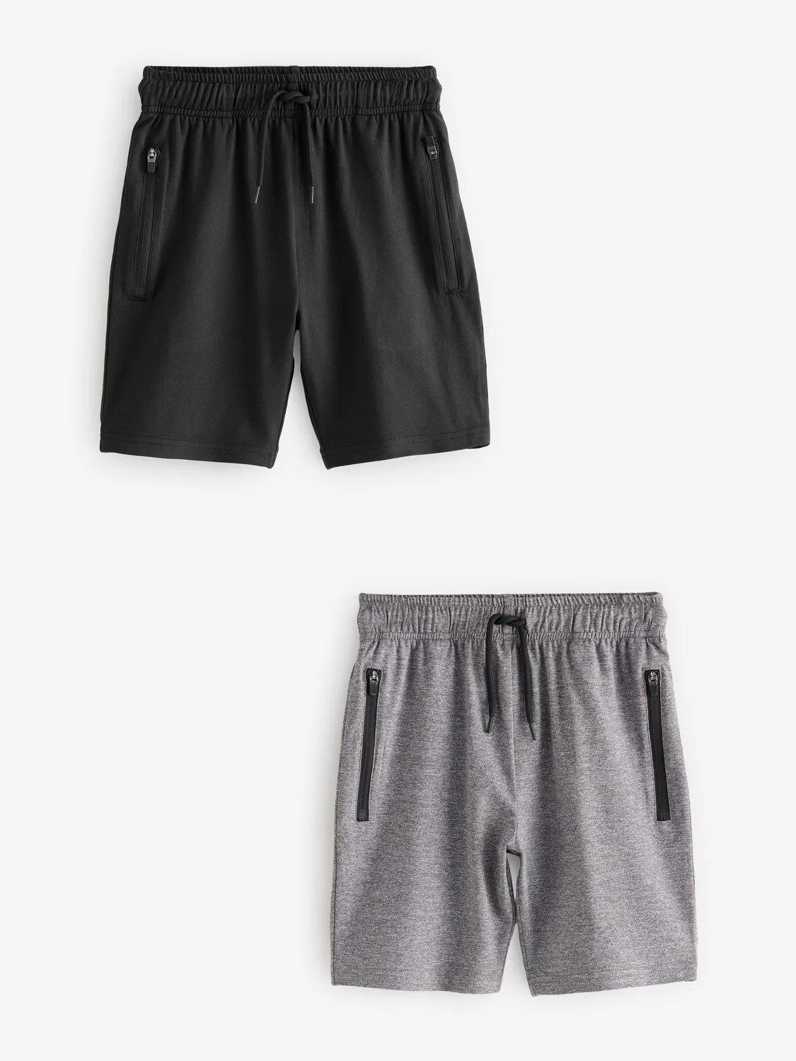 Спортивные шорты 2-pack, легкие Next, черный/серый