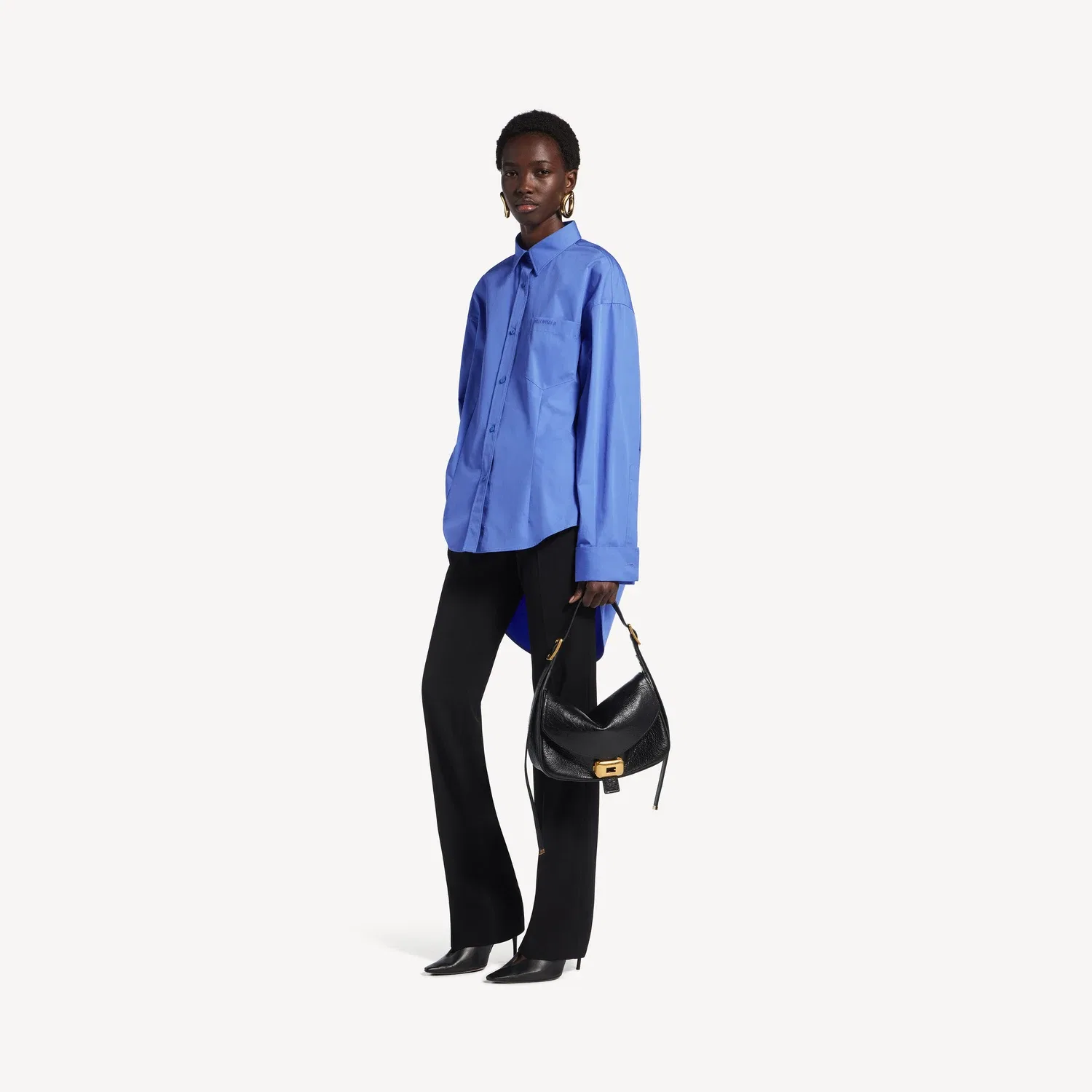 Женская классическая рубашка BALENCIAGA, синий — фото 2