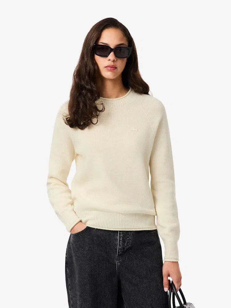 Свитер женский LACOSTE XFJ, кашемировый, круглый вырез