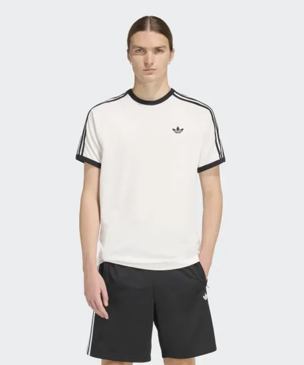 Футболка с 3 полосками Adidas, белый