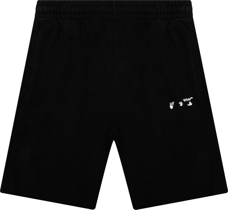 

Спортивные шорты Off-White Logo Sweatshorts 'Black/White', черный