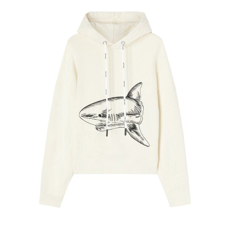 

Худи Palm Angels Split Shark Hoodie 'Butter', белый