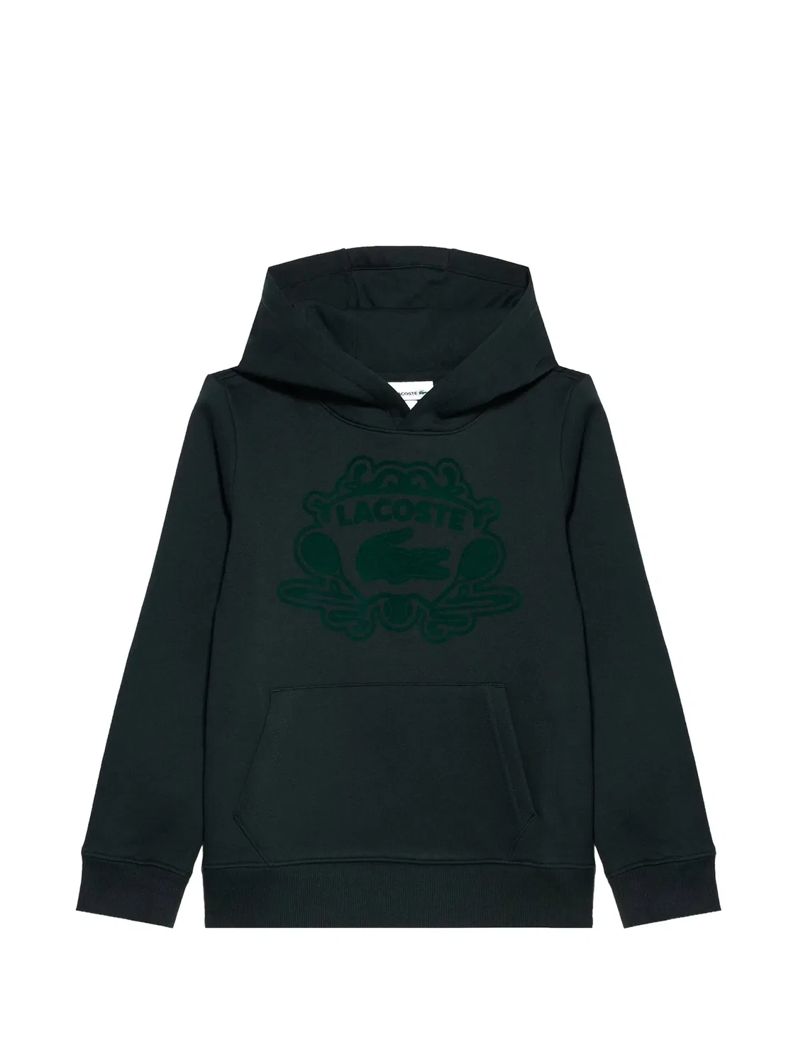 Хлопковое худи с логотипом Lacoste, зеленый