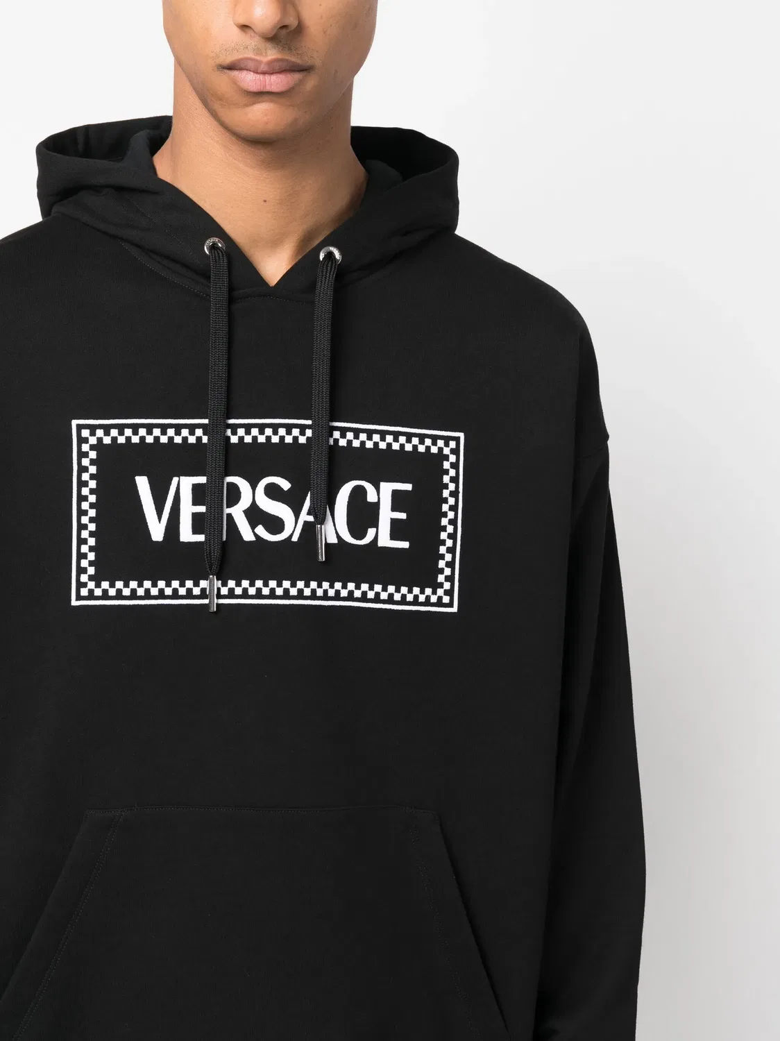 Толстовка с логотипом в стиле 90-х Versace, черный — фото 4