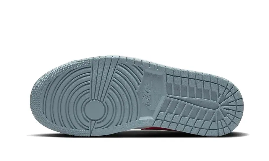 Детские кроссовки с принтом Air Jordan 1 Low Jordan, Sail Dune Red Blue Grey White — фото 3