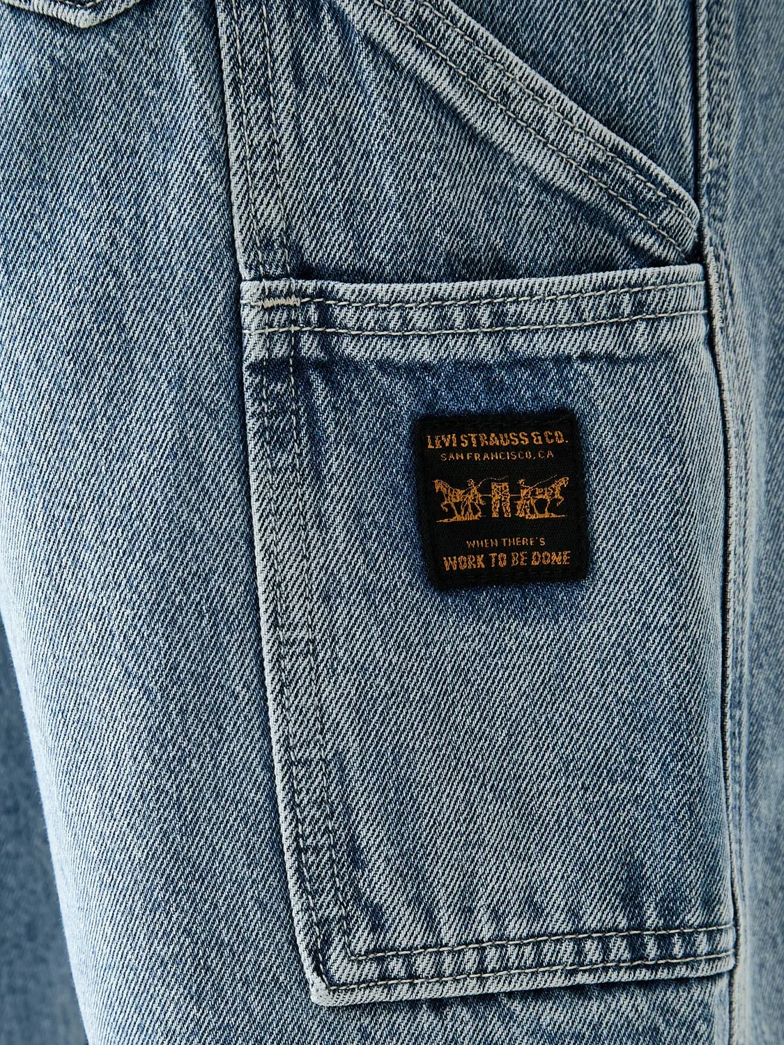 Джинсы карпентер 568 синего цвета Levi's, синий — фото 2