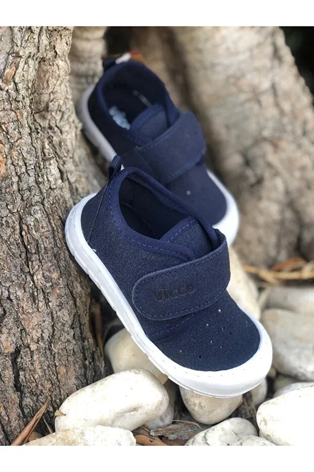 Детские туфли для девочек текстильные Vicco, Navy Blue — фото 3