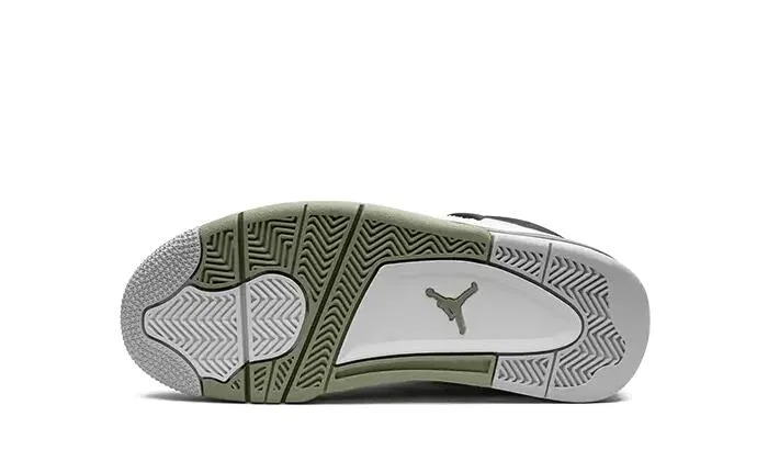 Детские кроссовки с принтом Air Jordan 4 Jordan, White Seafoam Dark Ash Neutral Grey — фото 4