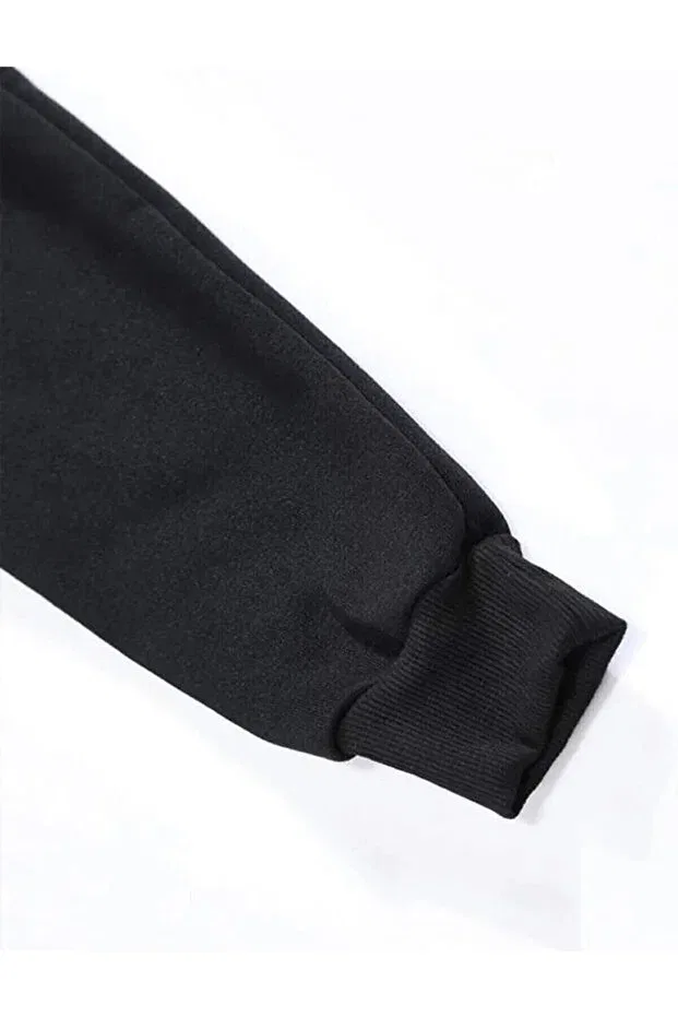 Детская толстовка для девочек с принтом Straykids band printed hooded pocket sweatshirt with 3 threads Magors, Black — фото 2
