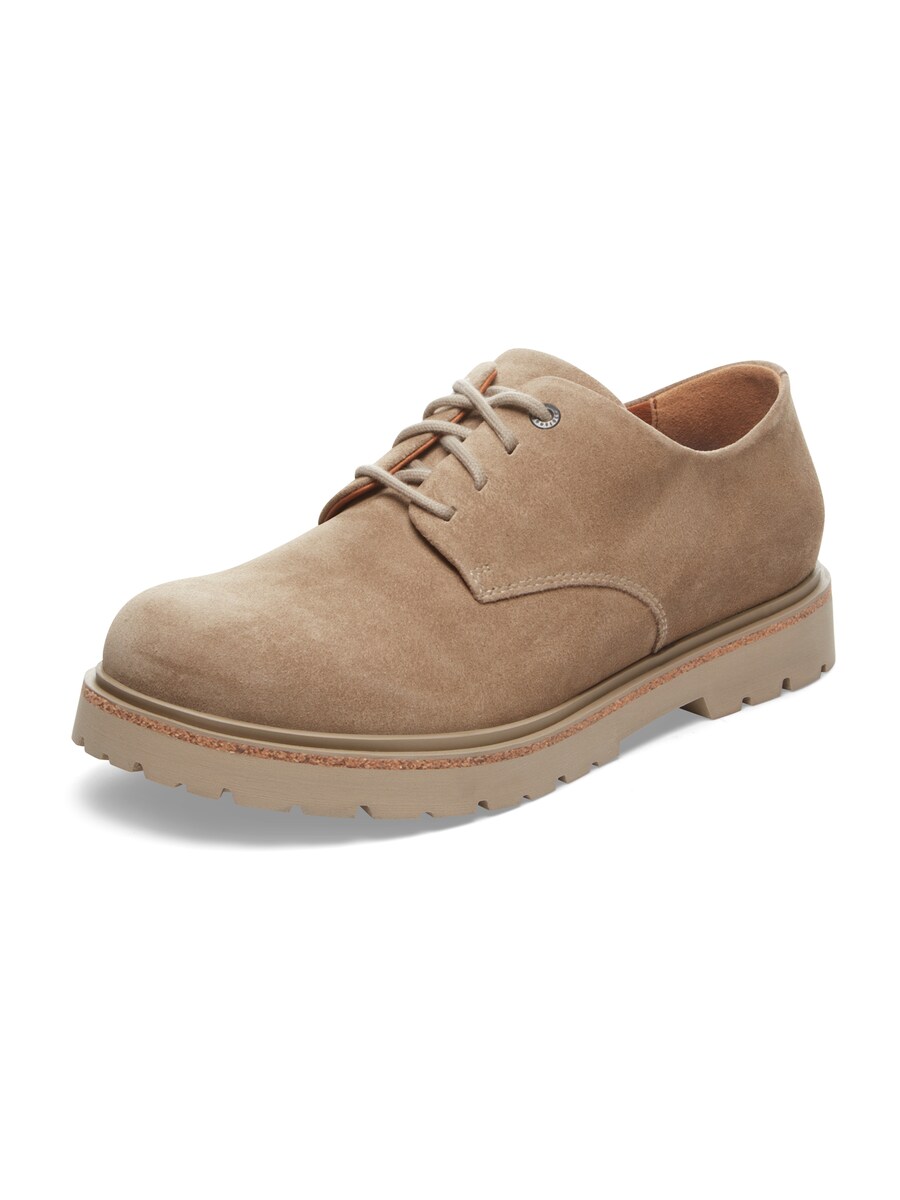 Туфли на шнуровке BIRKENSTOCK Highwood Lace Low Suede Leather, бежевый
