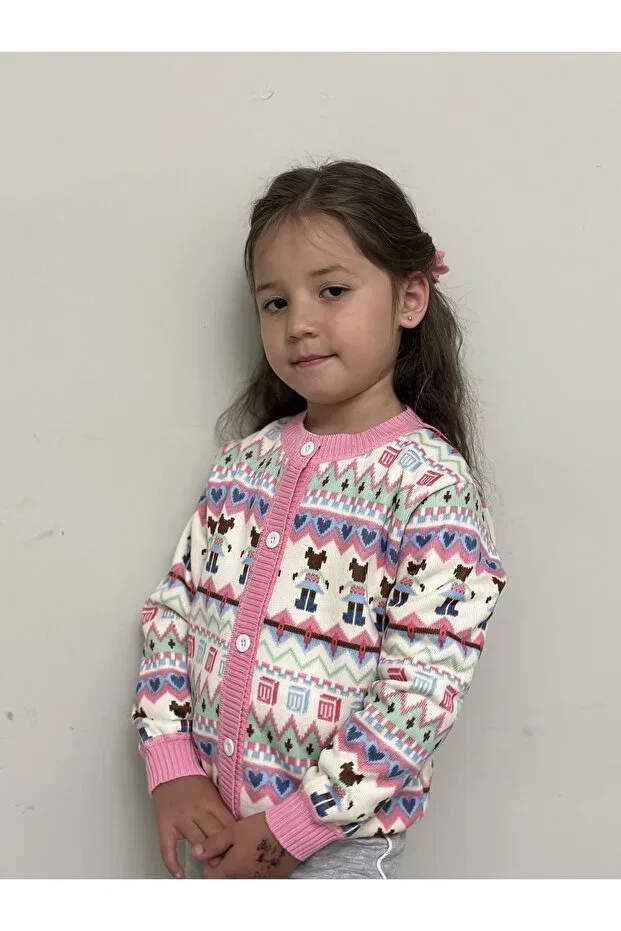 Детский кардиган с принтом Ipek Baby, Pink