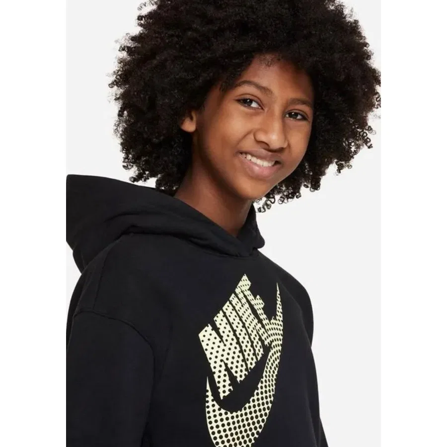 Детский свитшот с капюшоном Sportswear Hoodie Nike, Черный — фото 2