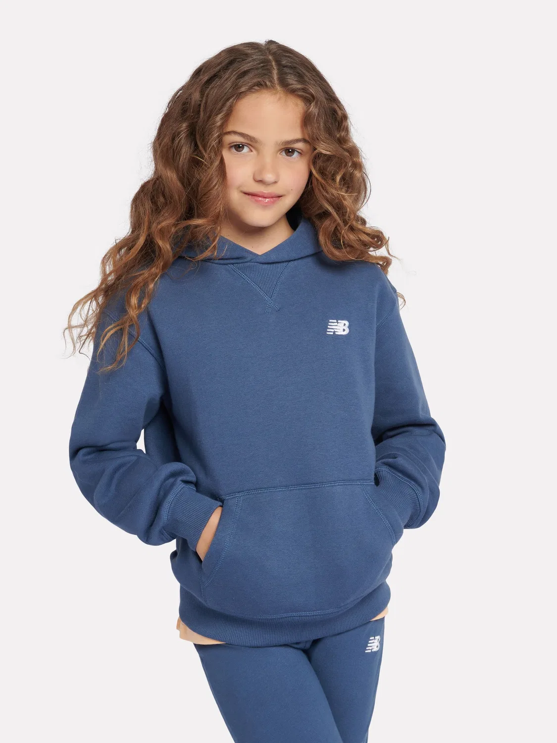 Худи, логотип Brush Back New Balance, синий