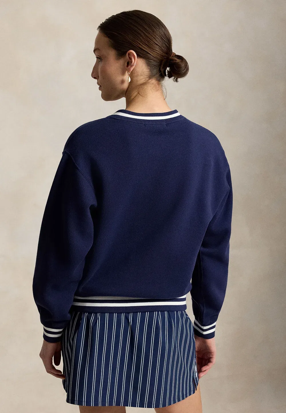 Толстовка Polo из флиса с V-образным вырезом Polo Ralph Lauren, Refined Navy Multi — фото 3