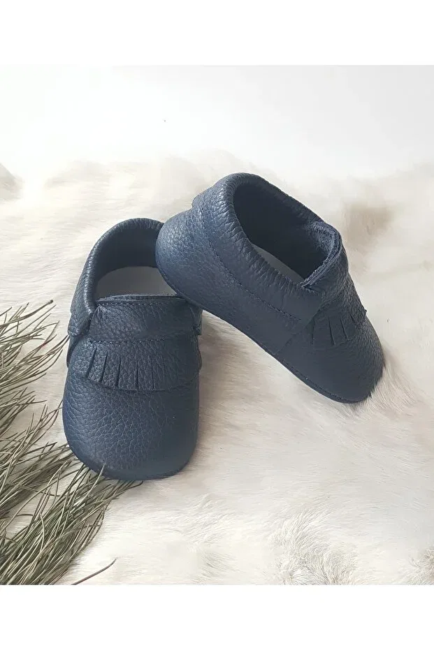 Детские лоферы из натуральной кожи Rocco navy blue Hodore, Navy Blue — фото 3