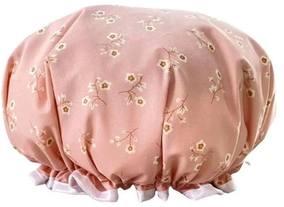 Шапочка для душа с цветочным принтом Jonyx, 1 шт, New Pink