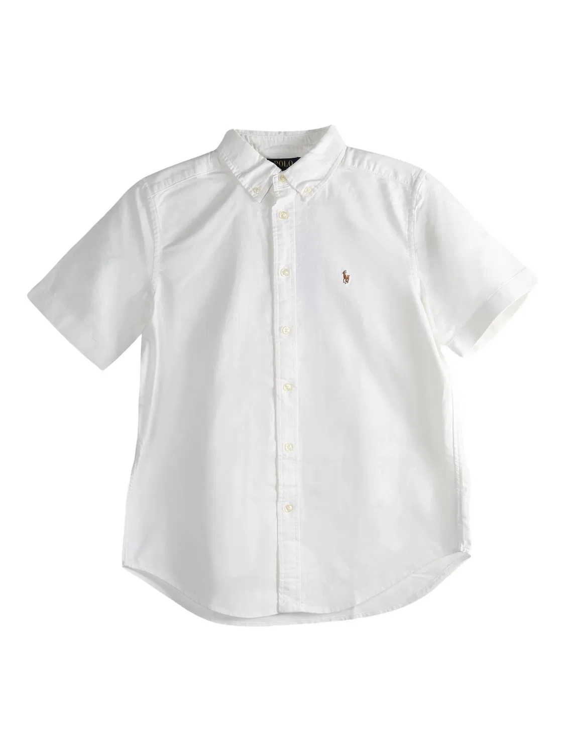 Рубашка с коротким рукавом на пуговицах Polo Ralph Lauren Kids, белый