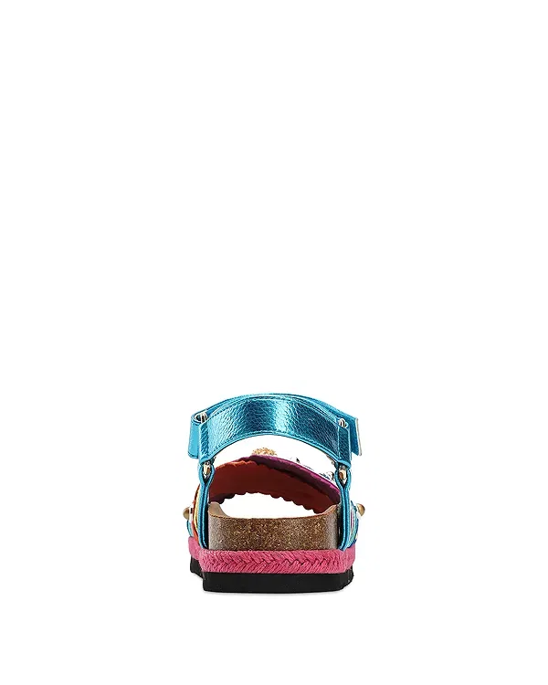 Детские сандалии для девочек с вышивкой Mini Kensington Kurt Geiger London, мультиколор — фото 3