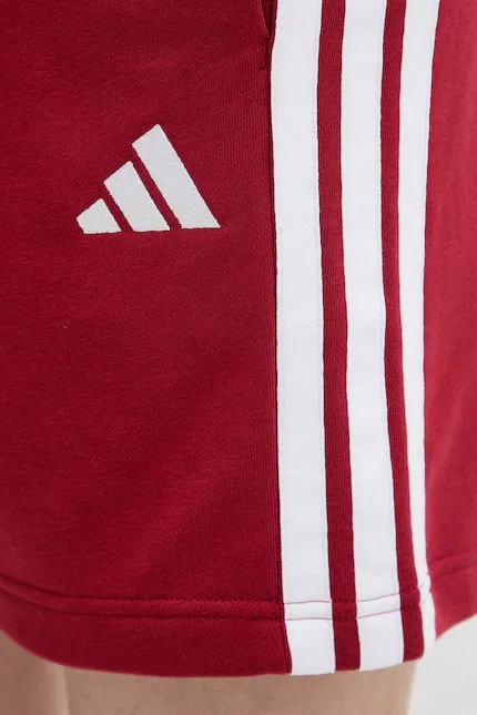 Шорты из эластичного материала Adidas, красный — фото 4