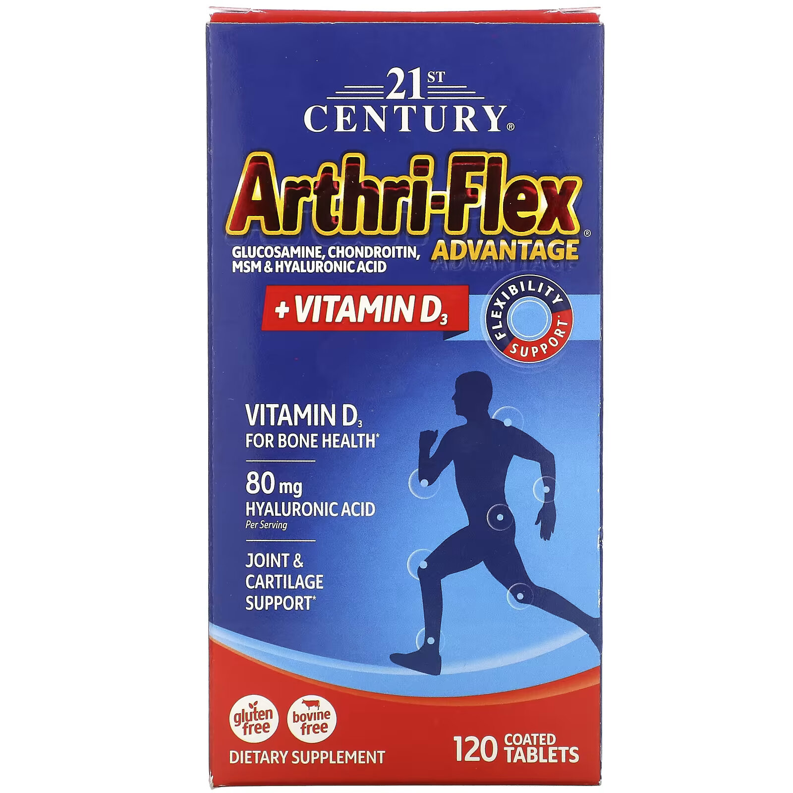 21st Century, Arthri-Flex Advantage с витамином D3, 120 таблеток, покрытых оболочкой - фото