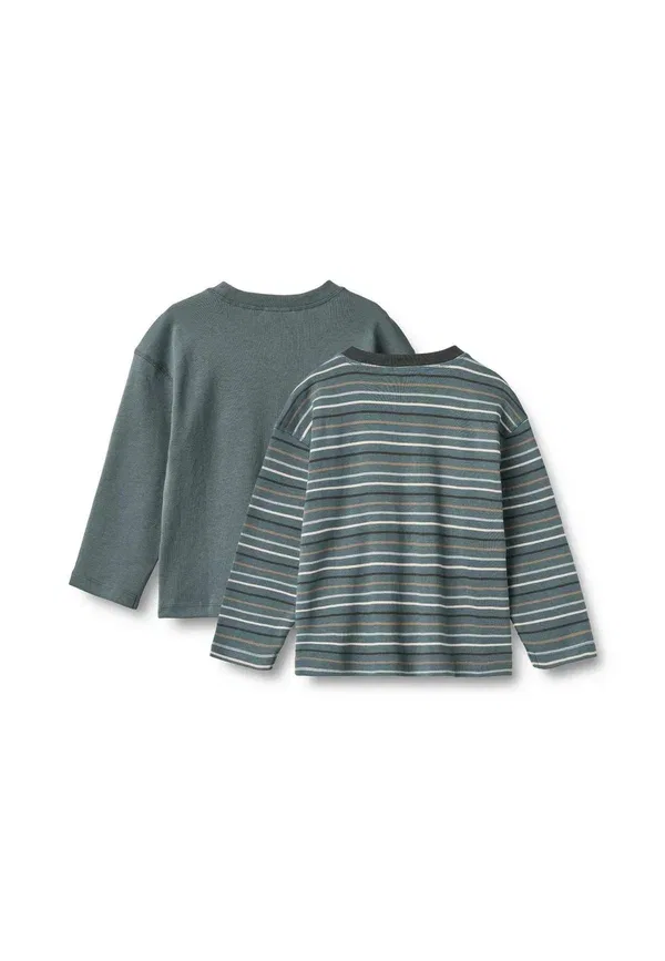 Комплект из 2 джемперов с круглым вырезом, полосатый, Wheat Multi Stripe, синий — фото 2
