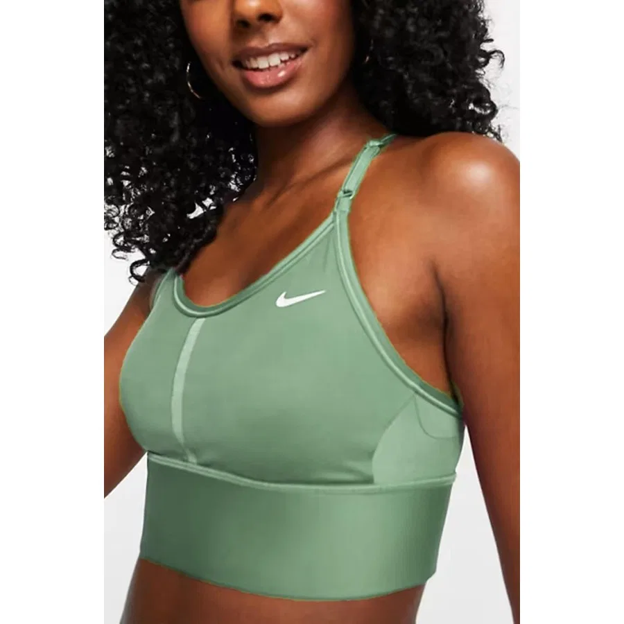 Спортивный бюстгальтер Nike Dri-FIT Indy Light Support Longline, Зеленый — фото 3