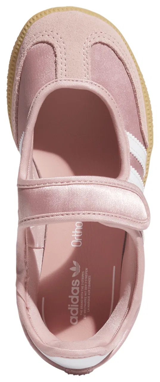 Балетки для девочек Satin Samba Adidas, цвет Wonder Mauve/Footwear White/Gum — фото 4