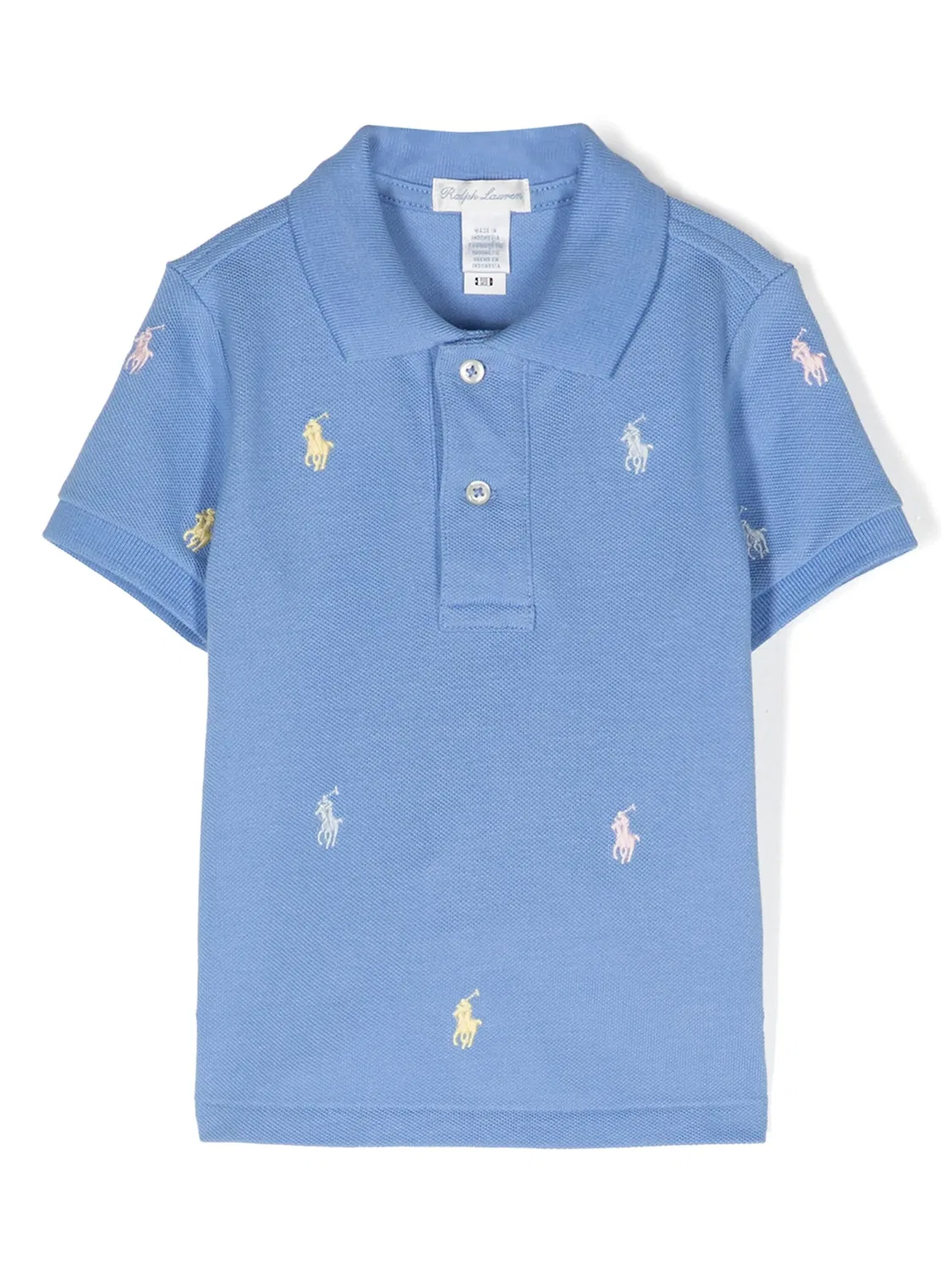 Поло с вышитым логотипом пони Polo Ralph Lauren, синий