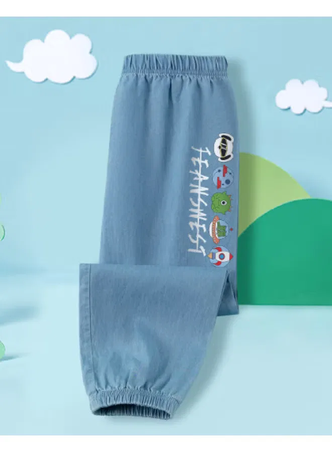 Штаны летние тонкие с эффектом денима для мальчиков Jeanswest, голубой