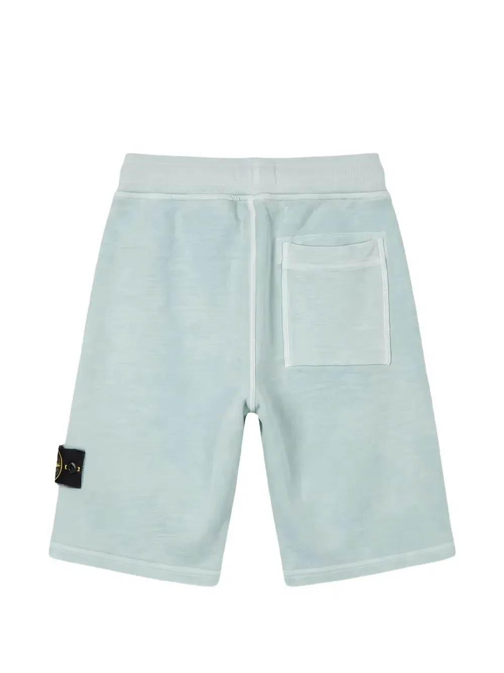 Шорты с нашивкой-логотипом из пряжи мальфиле Stone Island Junior, синий — фото 2