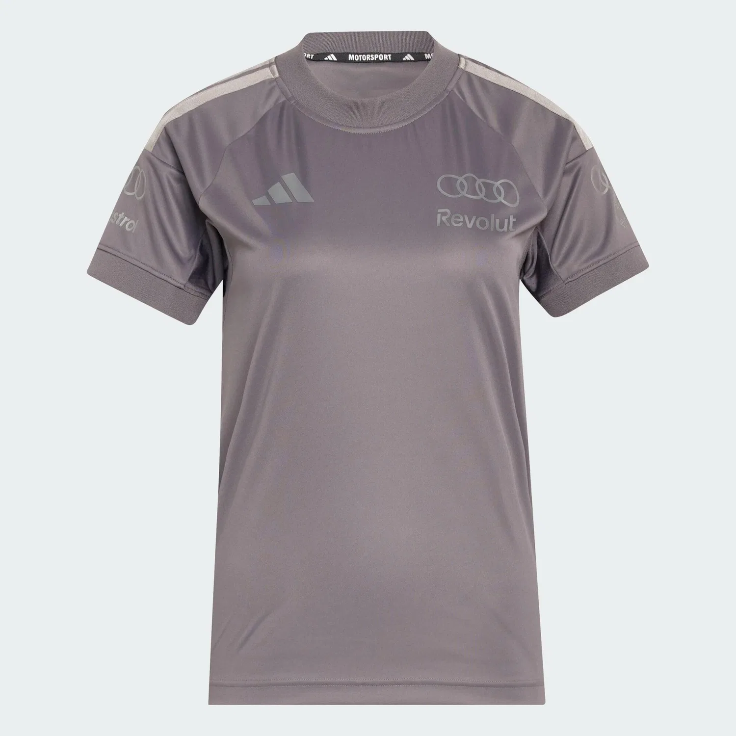 Мужская футболка с коротким рукавом Audi Revolut F1 Team Short Sleeve Driver Replica Trikot Adidas, Dark Grey / Grey — фото 2