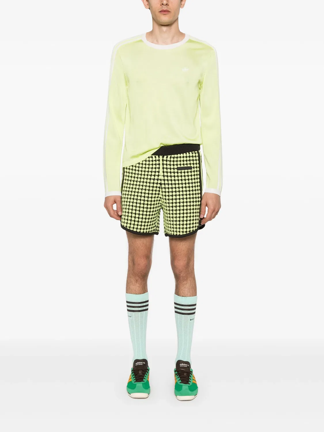 Топ из тонкой вязки Wales Bonner Adidas, светло-зеленый — фото 4