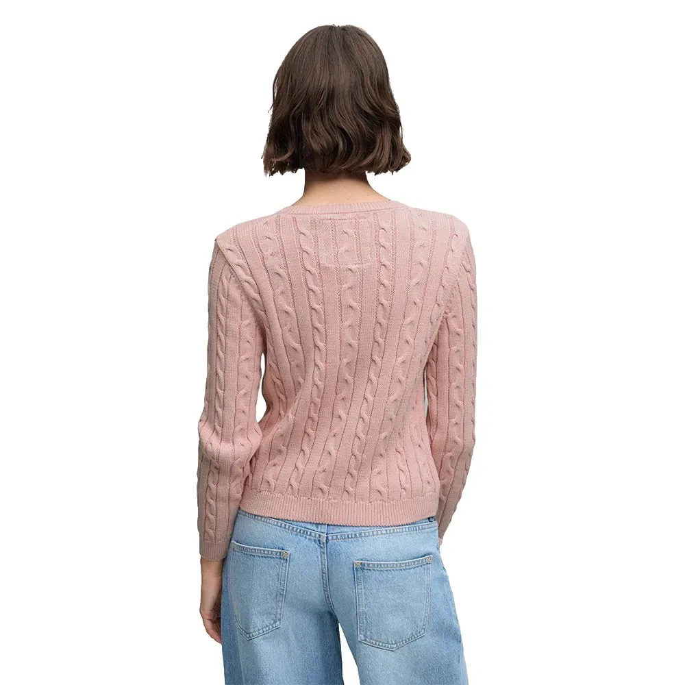 Женский свитер с косами Superdry Essentials SD&CO, Pink — фото 2
