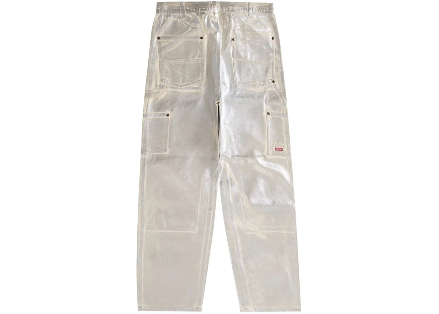 Мужские брюки с двойным коленом Supreme MM6 Maison Margiela Foil Double Knee Painter Pant, Natural — фото 2