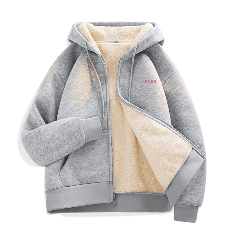 Свитшот детский с принтом Heavyweight Fleece-Lined Heather Gray (Mb Purple Charm Sparkling Chest Logo) MINISO, Heather Gray