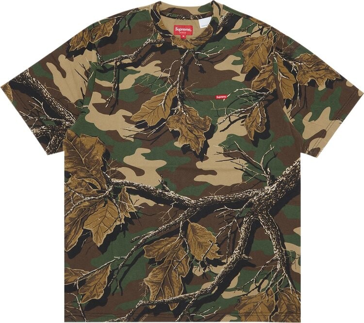 Футболка Supreme Small Box Tee 'Branch Woodland Camo', разноцветный — фото 2